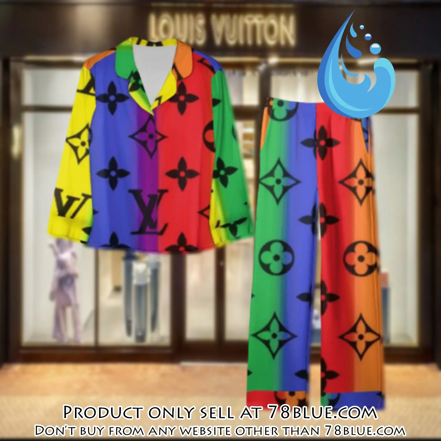 Trending luxury lv satin pajama set pjs1110 78b2022384